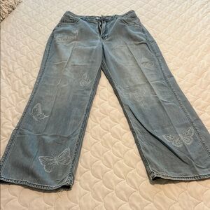 Hollister Blue Wide Leg Flare Jeans